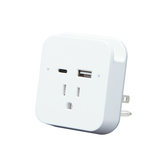 USB Wall Outlet and Charger - USB A & C