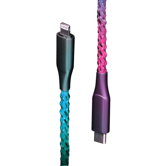 Lucid Charge LED USB-C to Lightning Cable