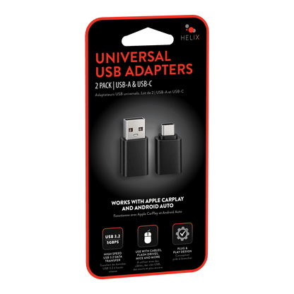 Helix Universal USB Adapter 2 Pack