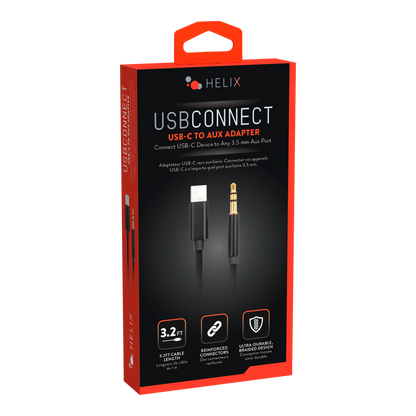 Braided USB-C to 3.5mm Cable - Black
