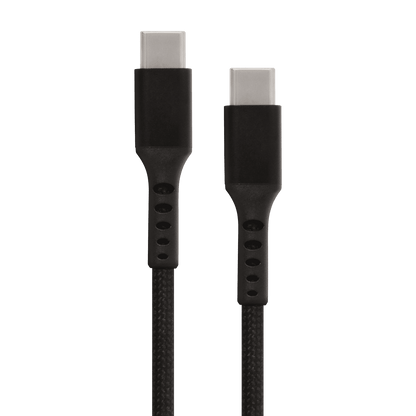USB C to USB C Braided Cable - Black - 10 FT