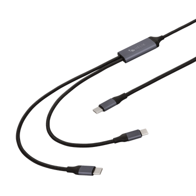 2-in-1 USB-C to Dual USB-C Cable 100W