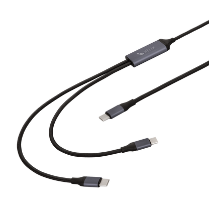 2-in-1 USB-C to Dual USB-C Cable 100W