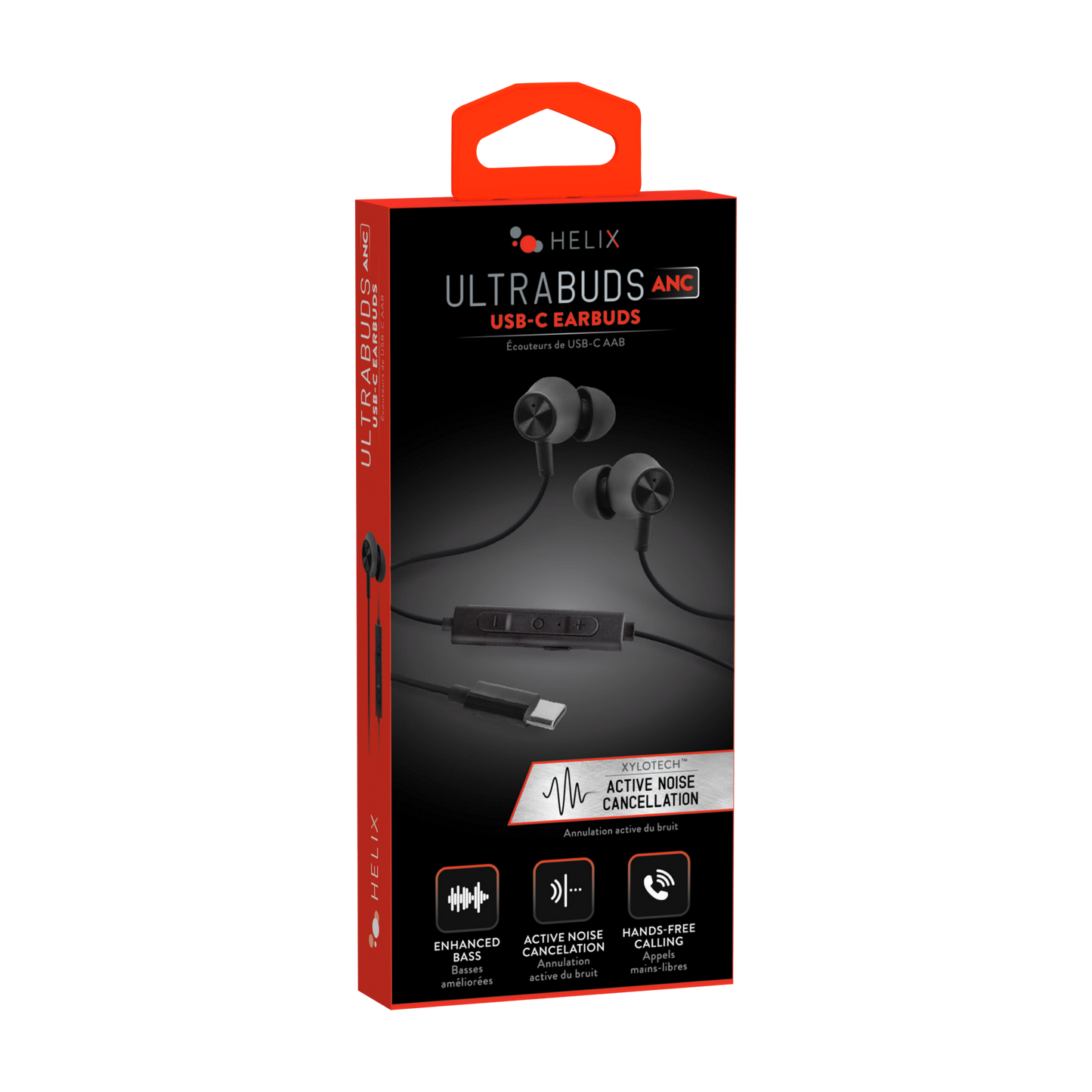 Active Noise Cancelling USB-C Earbuds - Black