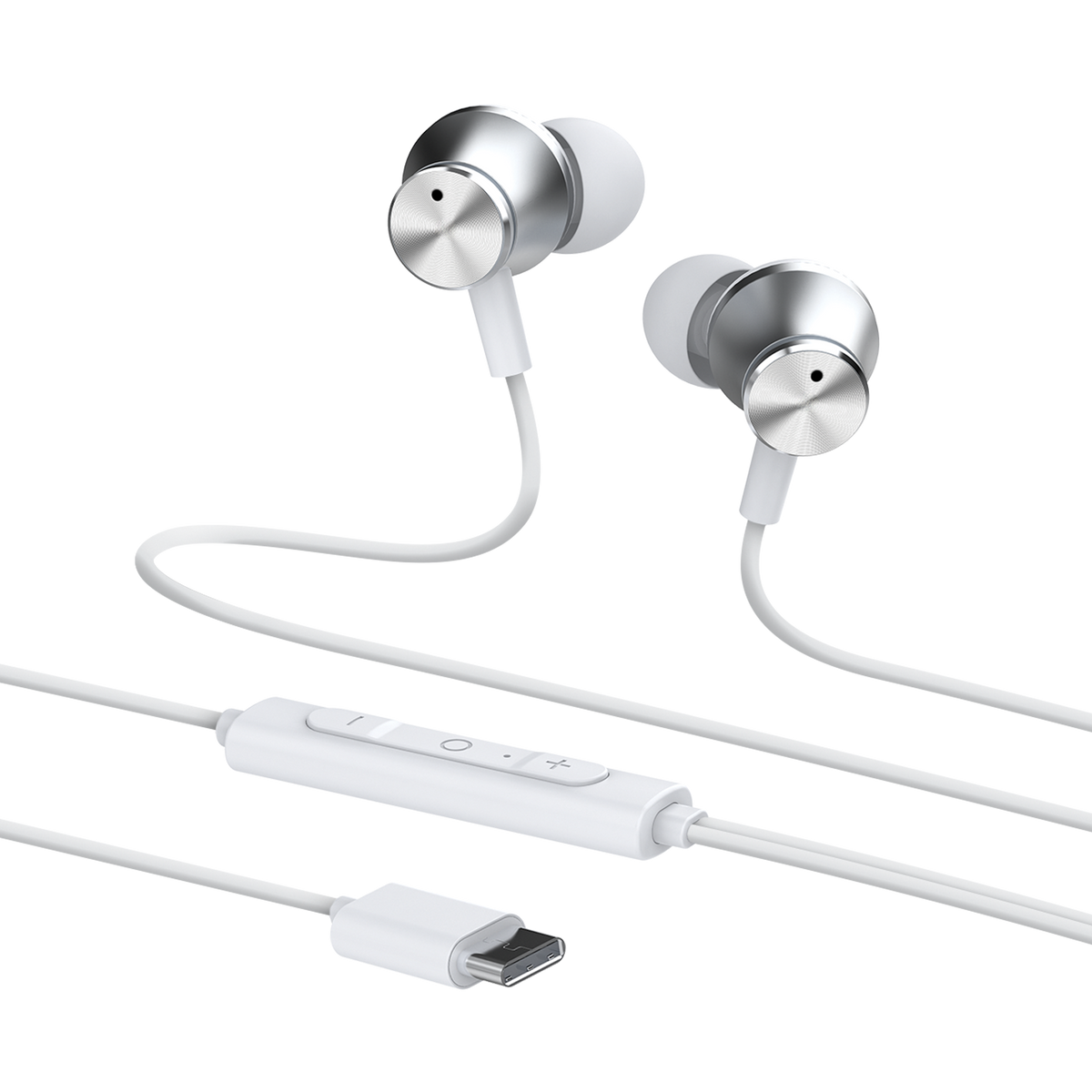 Active Noise Cancelling USB C Earbuds - White
