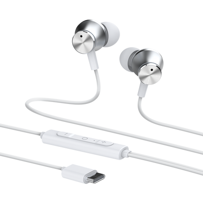 Active Noise Cancelling USB C Earbuds - White