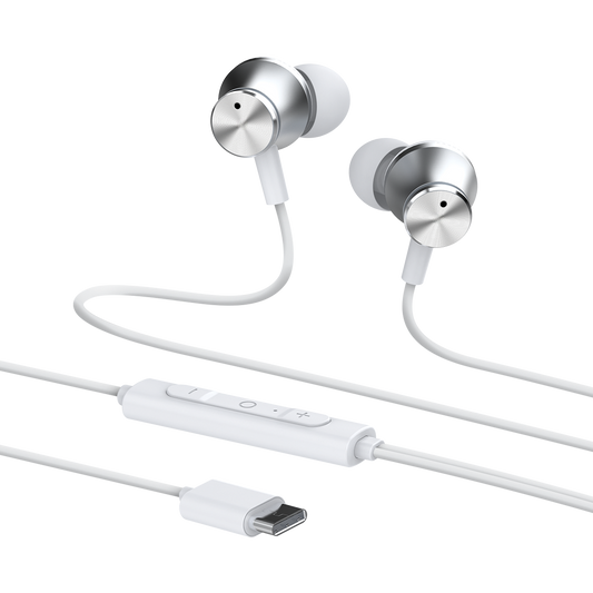 Active Noise Cancelling USB C Earbuds - White