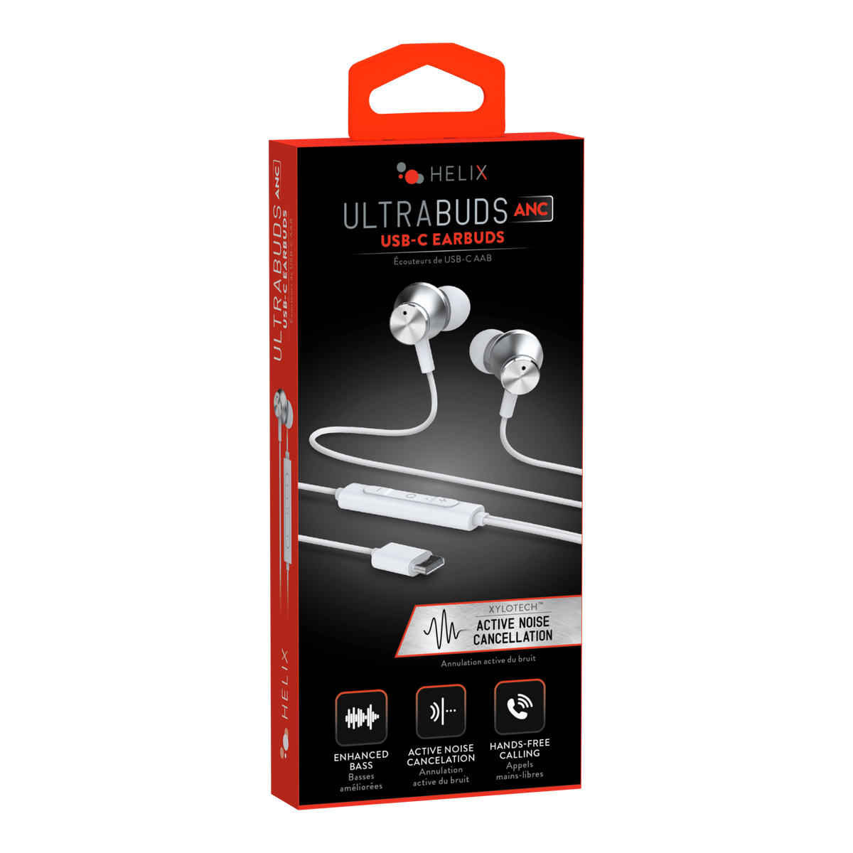 Active Noise Cancelling USB C Earbuds - White
