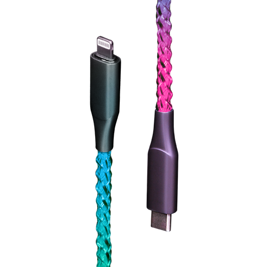 Lucid Charge LED USB-C to Lightning Cable - 6 FT