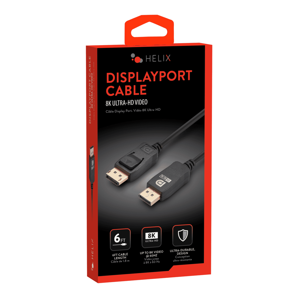 Helix DisplayPort 1.4 Cable 6ft