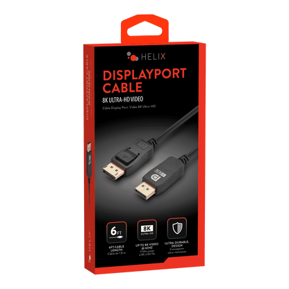 Helix DisplayPort 1.4 Cable 6ft