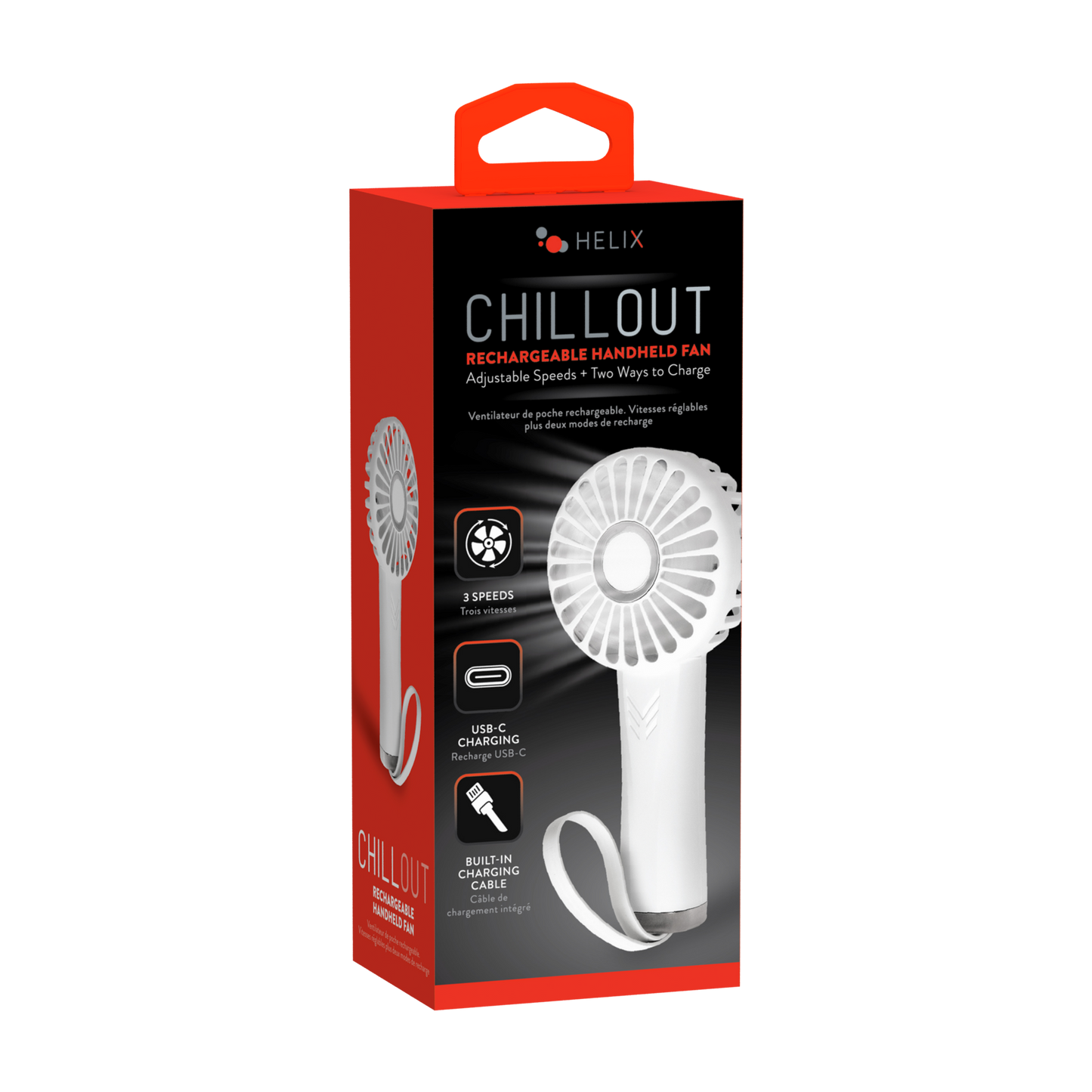 Rechargeable Handheld Fan - White
