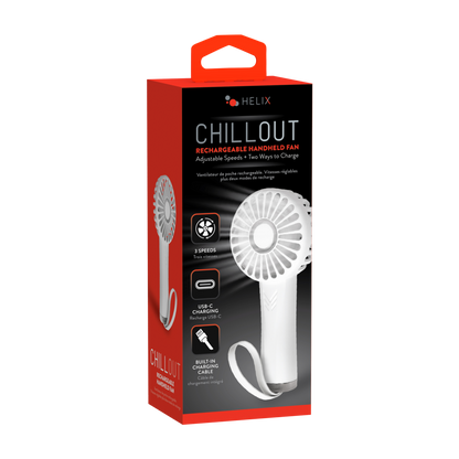 Rechargeable Handheld Fan - White