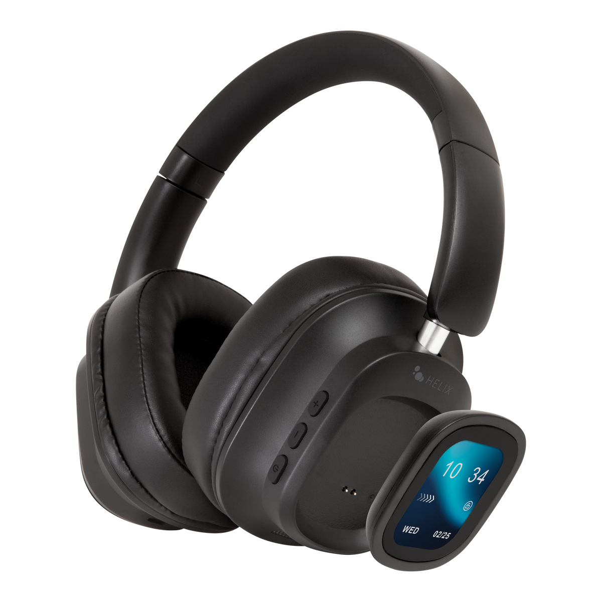Active Noise Cancelling Headphones with Touch Screen - Black