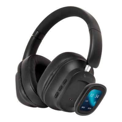 Active Noise Cancelling Headphones with Touch Screen - Black