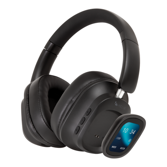 Active Noise Cancelling Headphones with Touch Screen - Black