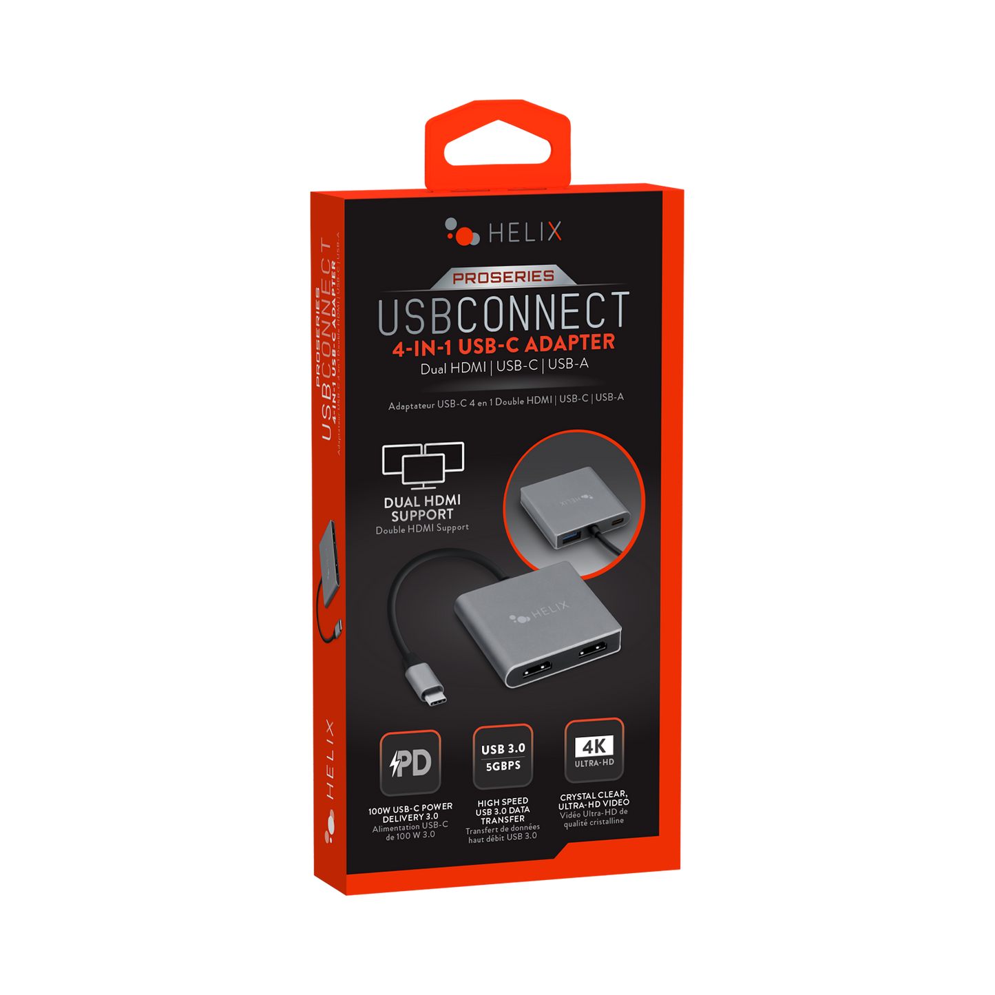 3-in-1 USB-C Adapter with HDMI and USB-C/USB-A Ports