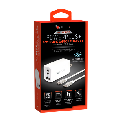 67W USB-C GaN Wall Charger - White