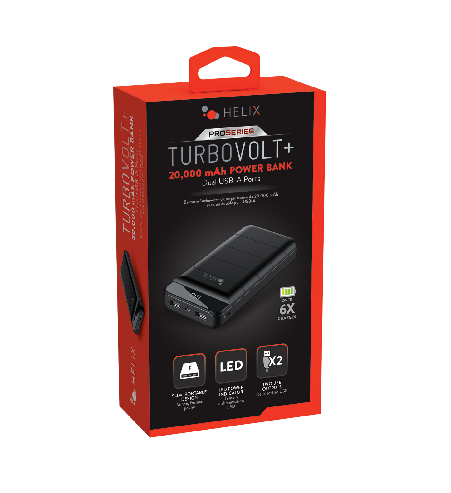 20,000 mAh TurboVolt Power Bank with USB-A and USB-C Ports
