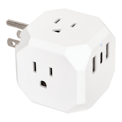 Outlet Splitter and Charger with 2x USB A + USB C