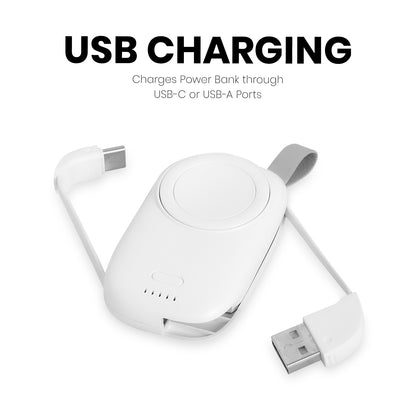 Portable Watch Charger With Built-In Power Bank