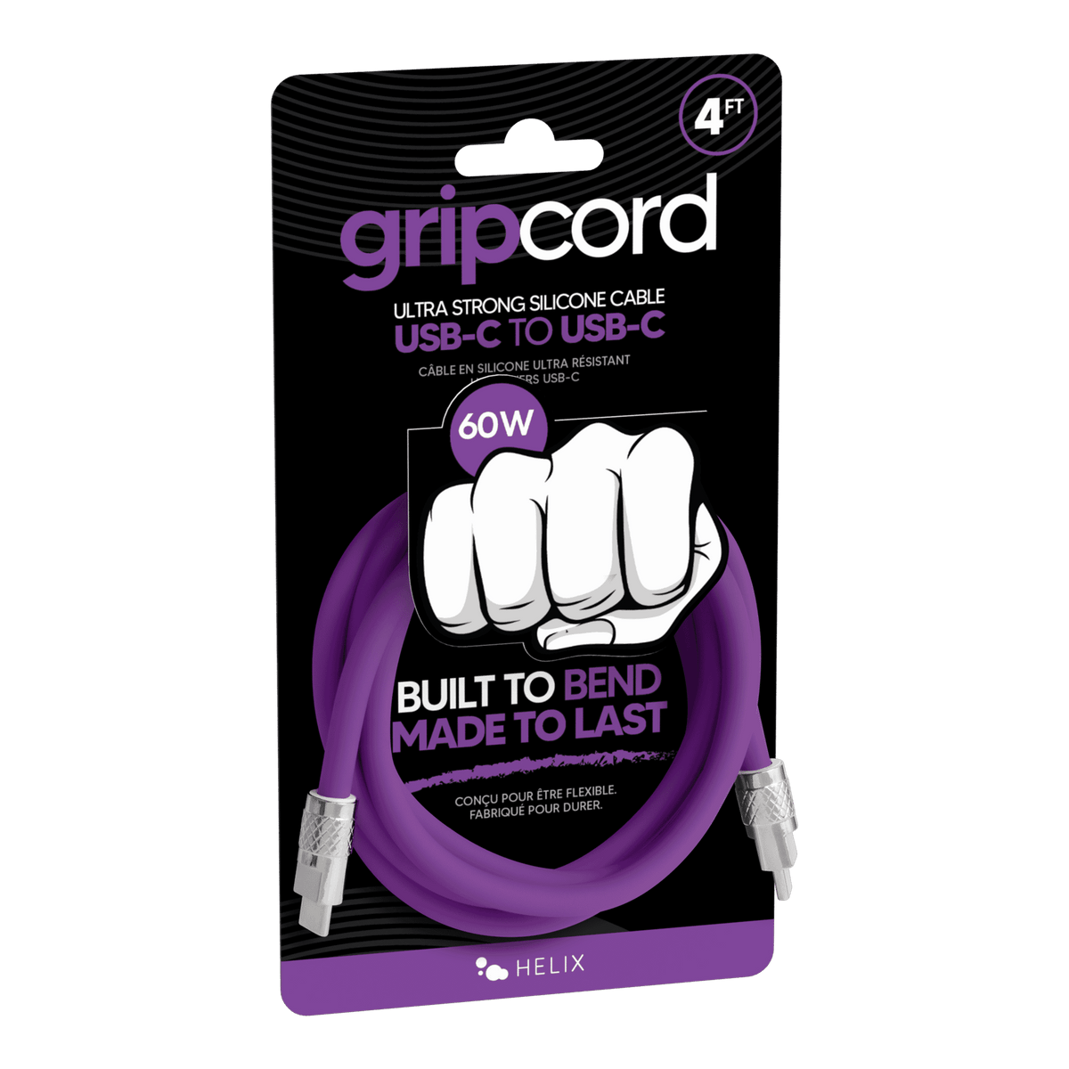 Gripcord Silicone USB-C Cable - 4 FT