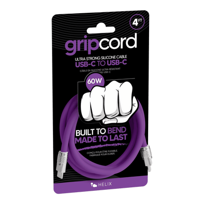Gripcord Silicone USB-C Cable - 4 FT