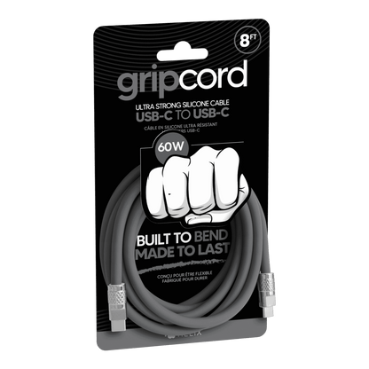 Gripcord Silicone USB-C Cable - 8 FT