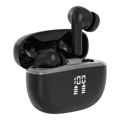 True Wireless Active Noise Cancellation Earbuds with LCD Readout
