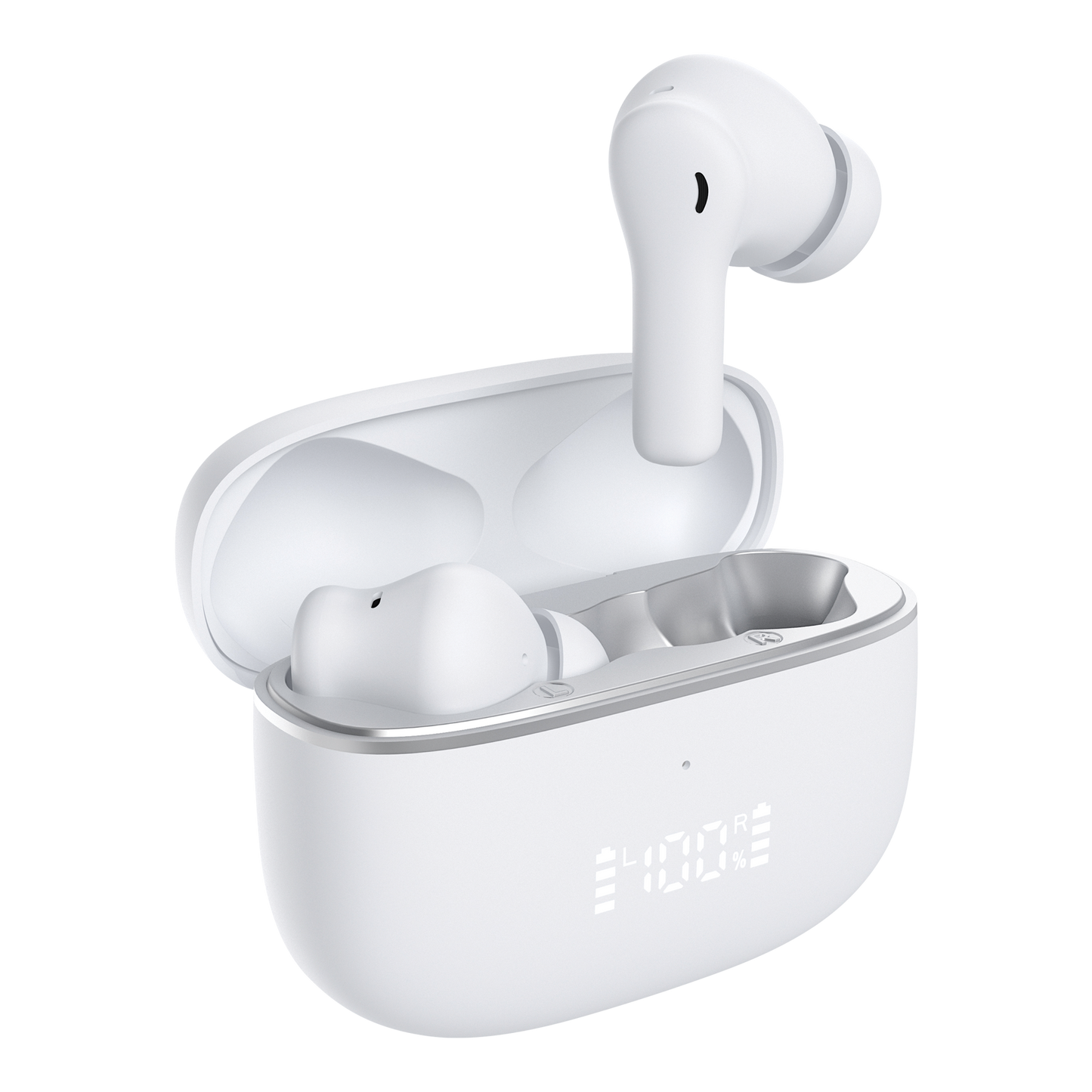 True Wireless Active Noise Cancellation Earbuds with LCD Readout