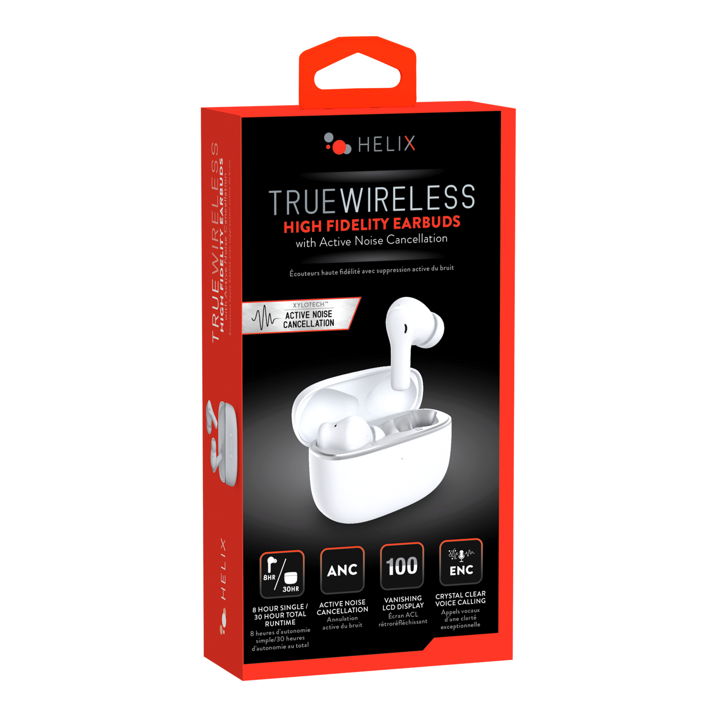 True Wireless Active Noise Cancellation Earbuds with LCD Readout