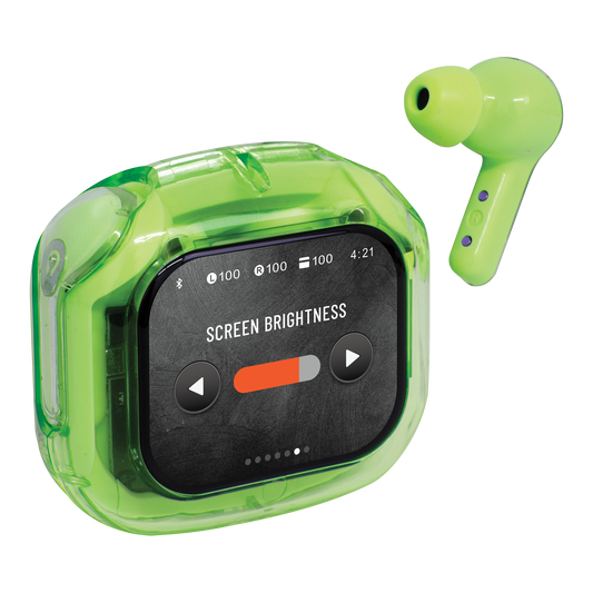 True Wireless Translucent Earbuds with Touch Screen