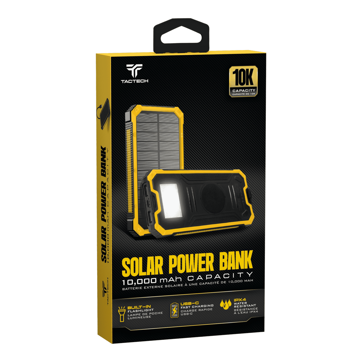 TacTech 10,000mAh Solar Power Bank