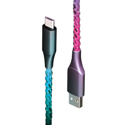 Lucid Charge LED USB-A to USB- C Cable