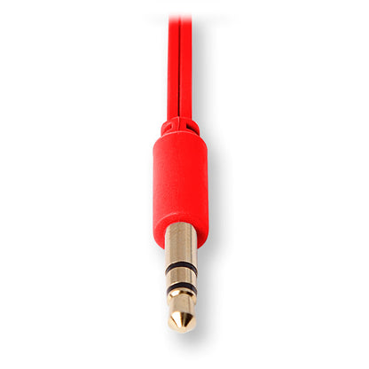 Headphone Splitter Adapter | Headphone Splitter | Retractable Cord | Red