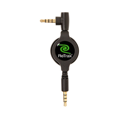 Retractable Auxiliary Cord + Microphone