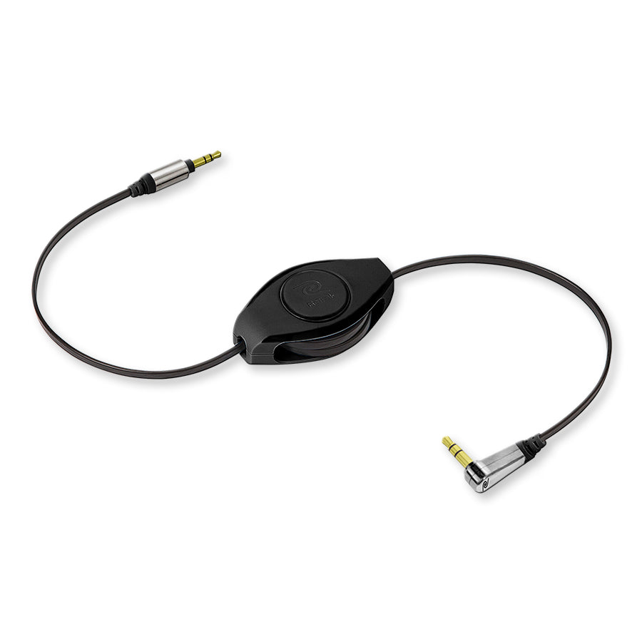 Aux Audio Cable | Auxiliary Cable | Premier Retractable Cable | Black