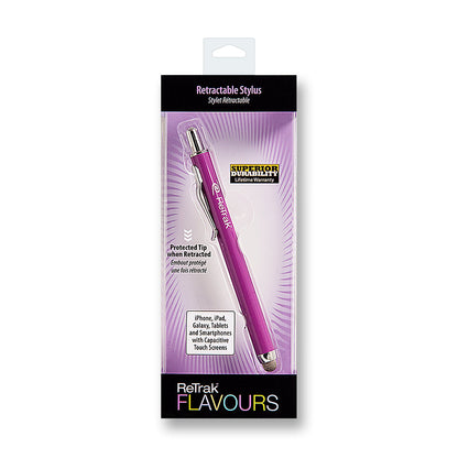 Stylus Pen | Retractable Active Stylus Pen | Purple