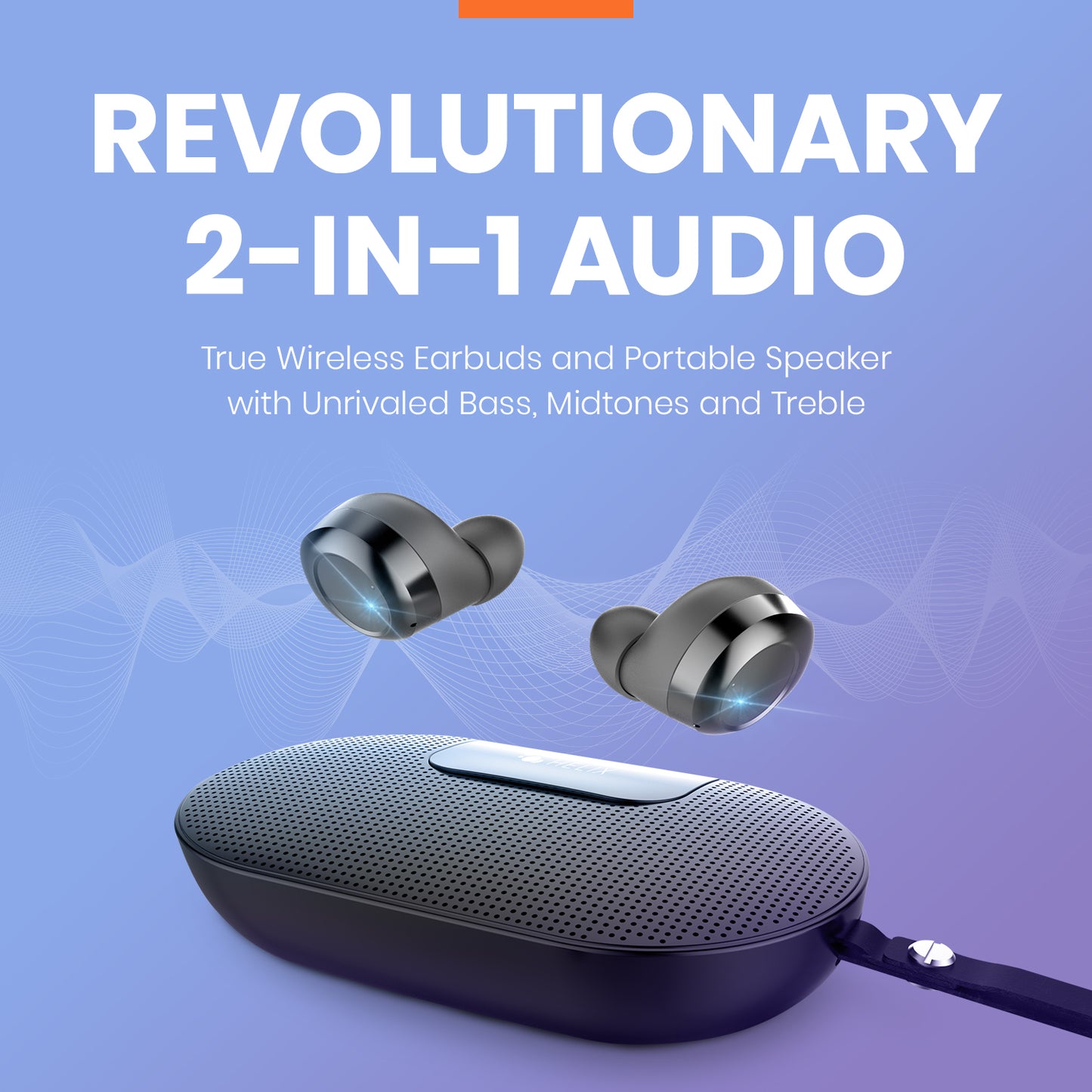 True Wireless BoomWireless 2-in-1 Earbuds and Speaker