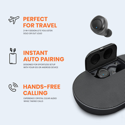 True Wireless BoomWireless 2-in-1 Earbuds and Speaker