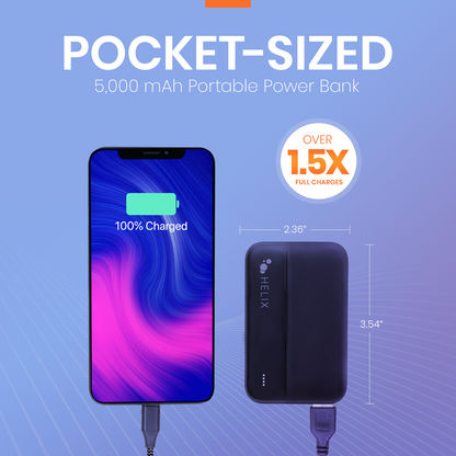 5,000 mAh Power Bank with Dual USB-A Ports