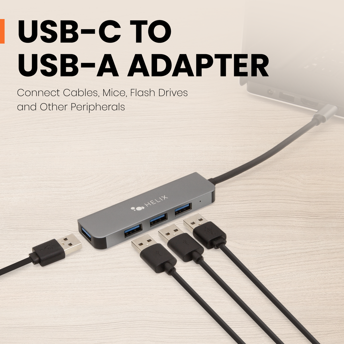 USB-C to 4-Port USB-A Hub