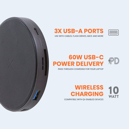 9-in-1 USB-C Hub with Wireless Charging