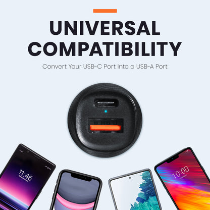 Car Charger with USB-A and USB-C Ports
