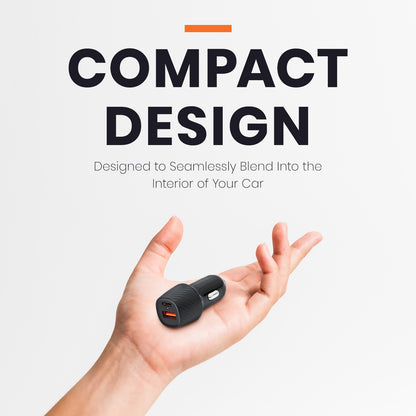 Car Charger with USB-A and USB-C Ports