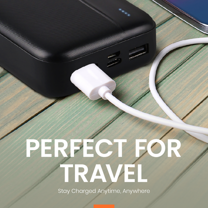 20,000 mAh Power Bank with USB-C and USB-A Ports