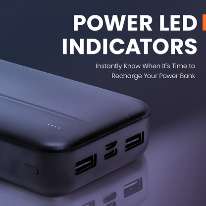 20,000 mAh Power Bank with USB-C and USB-A Ports